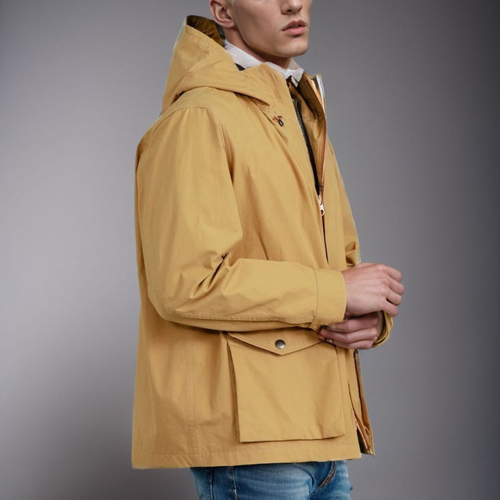 Herren funktionale Übergangsjacke mit verstellbarem Kapuzenkragen Echoarchiv