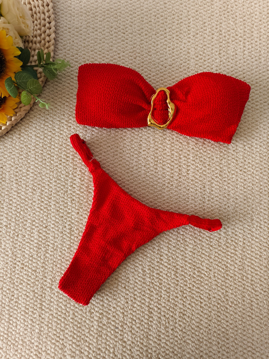 Damen Bandeau-Bikini mit dekorativem Ringdetail Echo Archiv