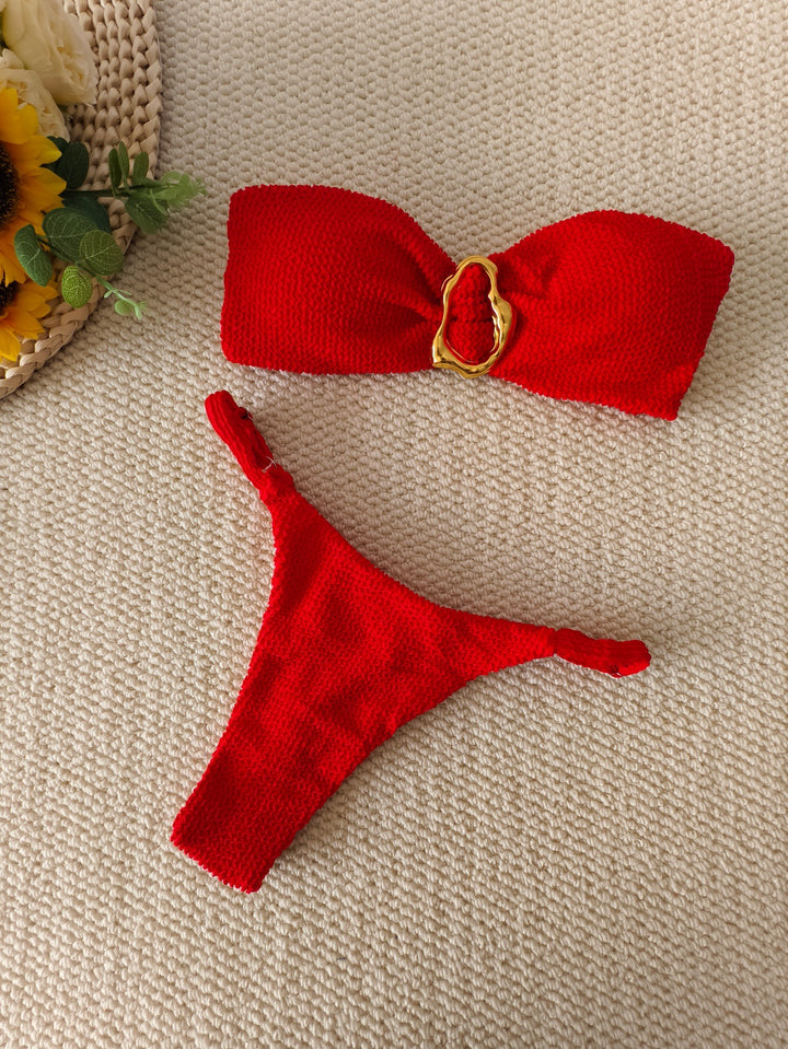 Damen Bandeau-Bikini mit dekorativem Ringdetail Echo Archiv