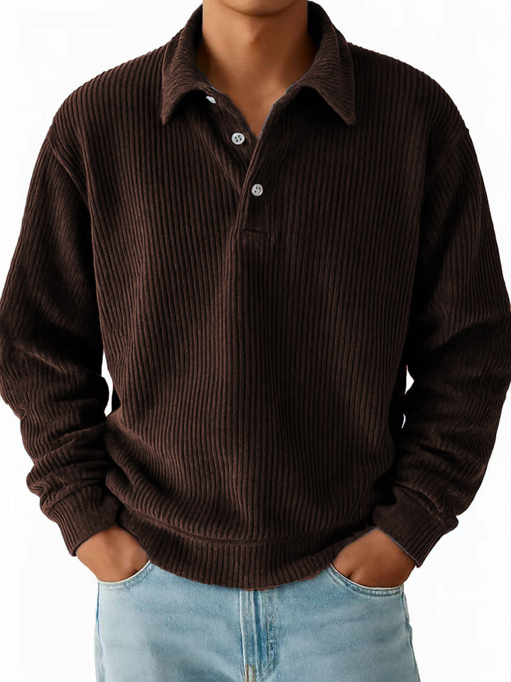 Herren Poloshirt mit Rippstruktur und klassischem Kragen Echoarchiv