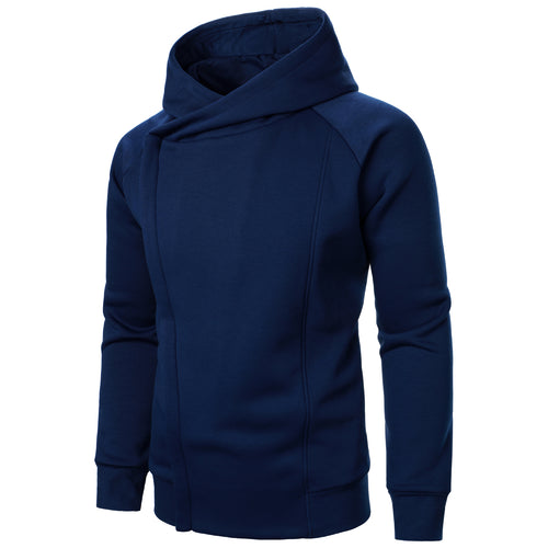 Herren modischer Hoodie mit asymmetrischem Kragen und bequemen Taschen Echoarchiv