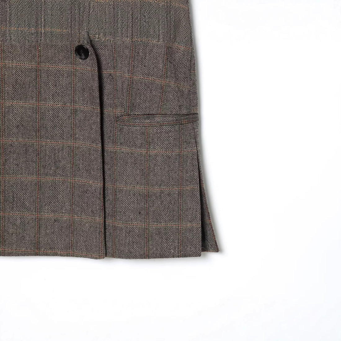 Damen Oversize Wollmix-Blazer mit Glencheck und Ein-Knopf-Verschluss Echoarchiv