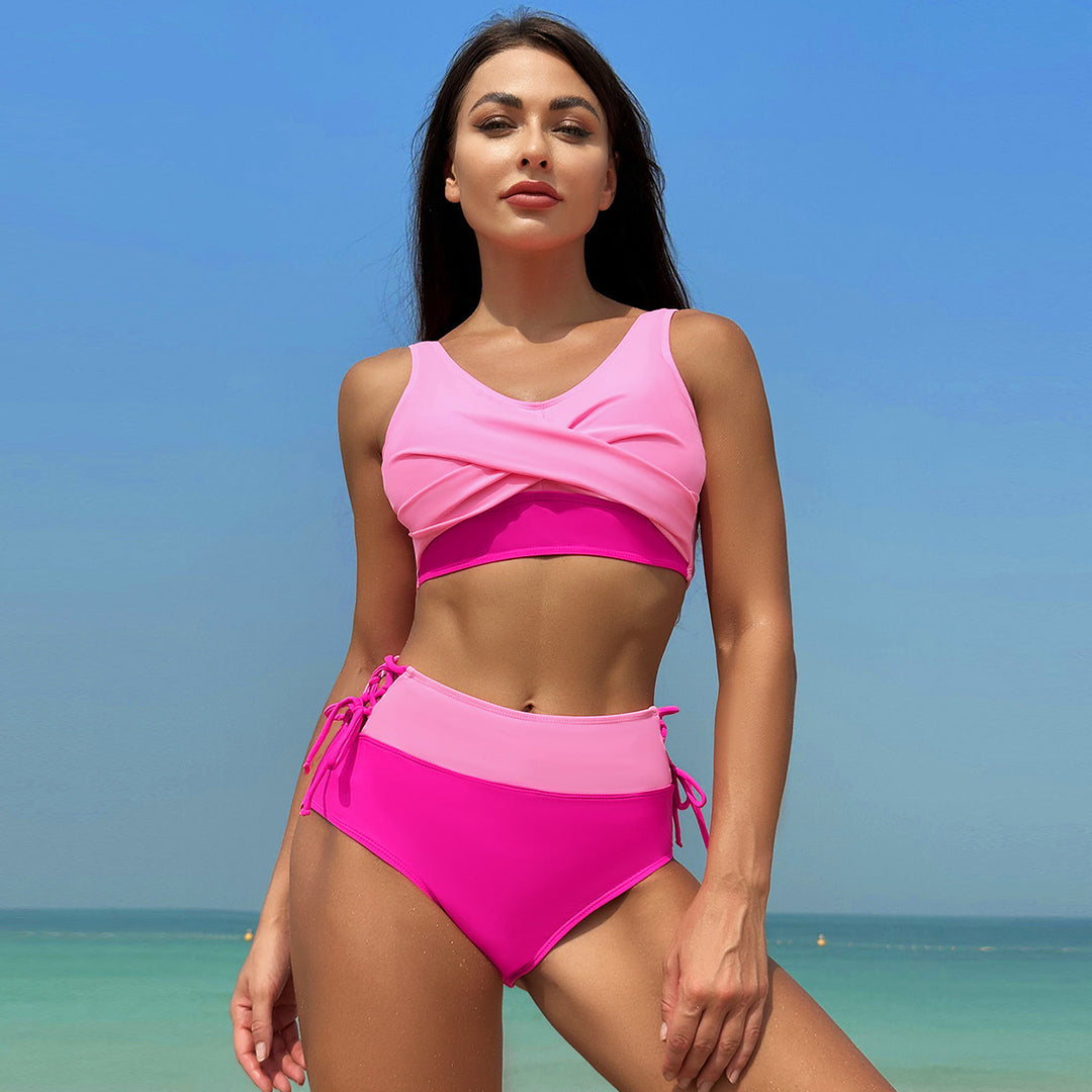 Damen Hochgeschnittener Bikini mit verstellbaren Trägern Echo Archiv