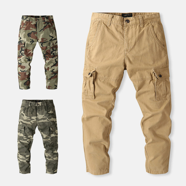 Herren Cargohose mit taktischem Tarnmuster und mehreren Klappentaschen Echoarchiv