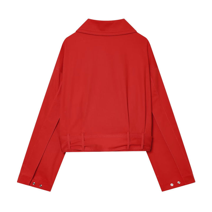Damen Cropped Trenchjacke mit Taillenbindegürtel und kastiger Silhouette Echoarchiv