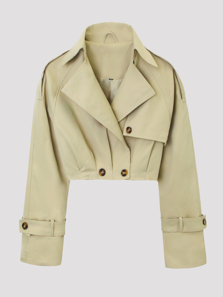 Damen Modische Cropped Trenchcoatjacke Echo Archiv