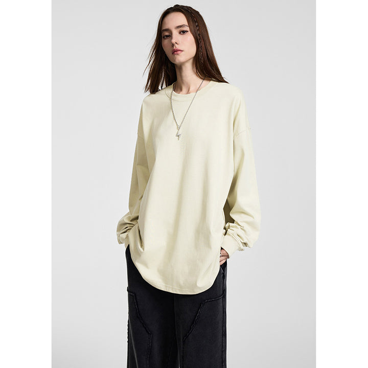 Herren Oversize-Langarmshirt mit überschnittener Schulter und Rundhalsausschnitt Echo Archiv