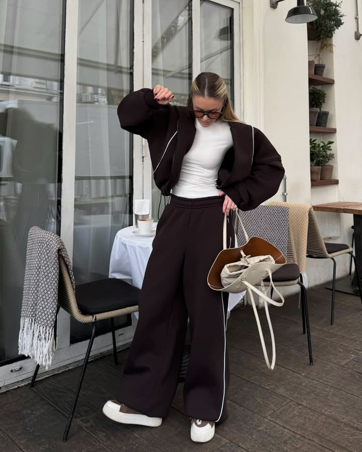 Damen Bequemer Oversized Jogginganzug Echo Archiv