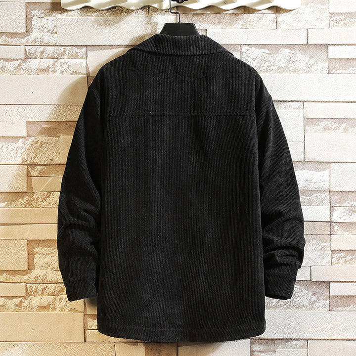 Herren nan lässige Cord-Überhemdjacke mit durchgehender Knopfleiste und aufgesetzten Brusttaschen Echo Archiv