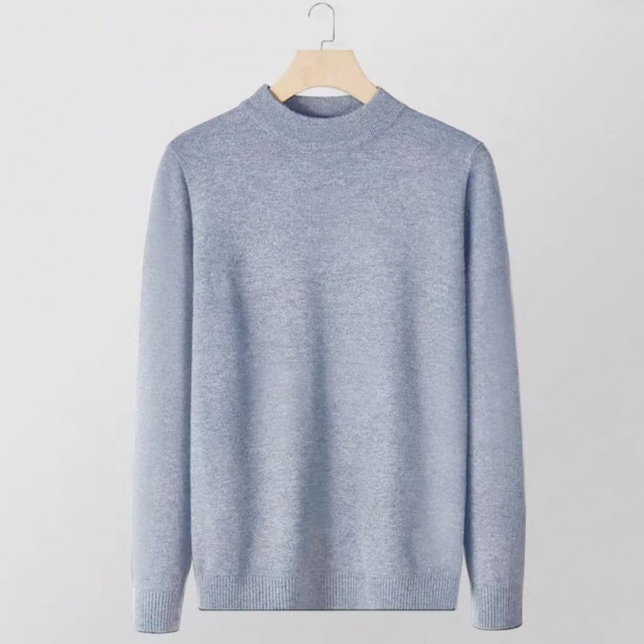 Damen Feinstrick-Stehkragenpullover aus Baumwollmix mit gerippten Bündchen Echoarchiv