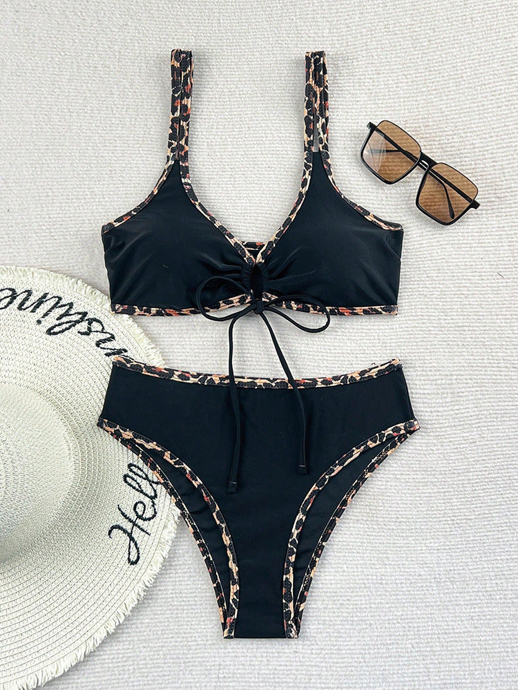 Damen Triangel-Bikini mit Schlaufen-Detail und hoher Taille Echo Archiv