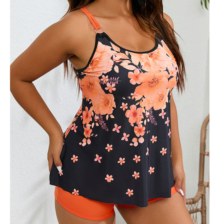 Damen Sportlicher Tankini-Badeanzug mit floralem Design und modischem Schnitt Echo Archiv