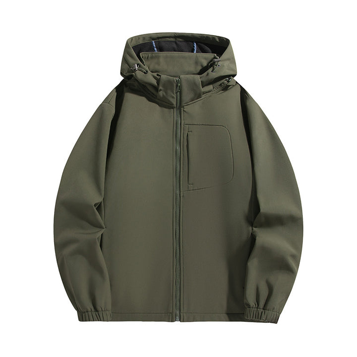Herren Leichte Softshell‑Kapuzenjacke mit wasserabweisender Membran und Brusttasche Echo Archiv