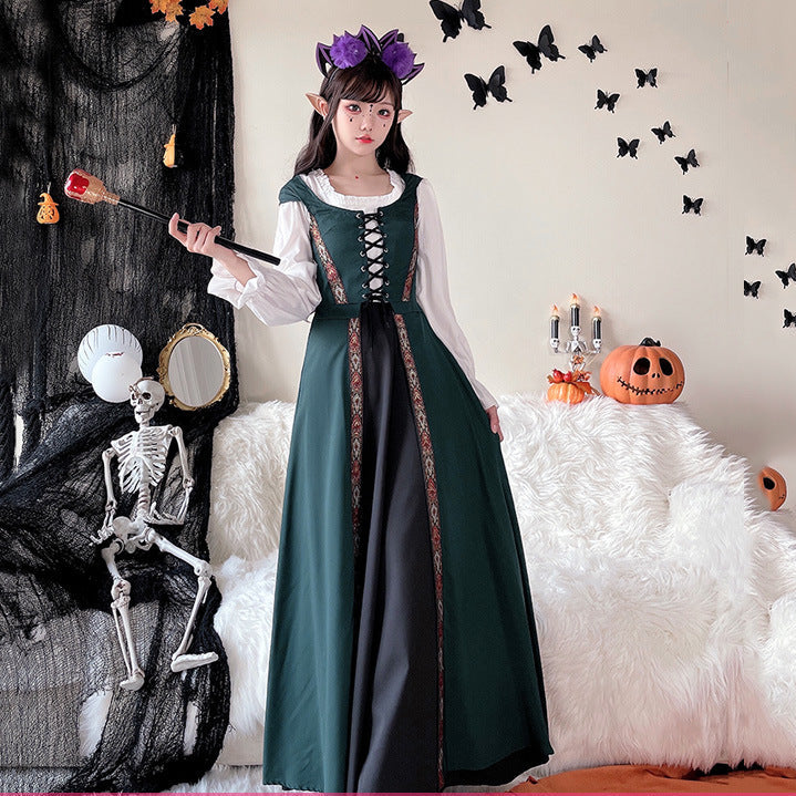 Damen Märchenhaftes Kostümkleid mit eleganter Schnürung und romantischen Details Echo Archiv