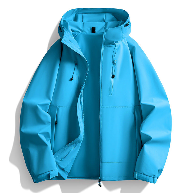 Herren Softshelljacke mit Kapuze, winddichter Außenlage, verstellbarem Saum & Reißverschluss-Taschen Echo Archiv