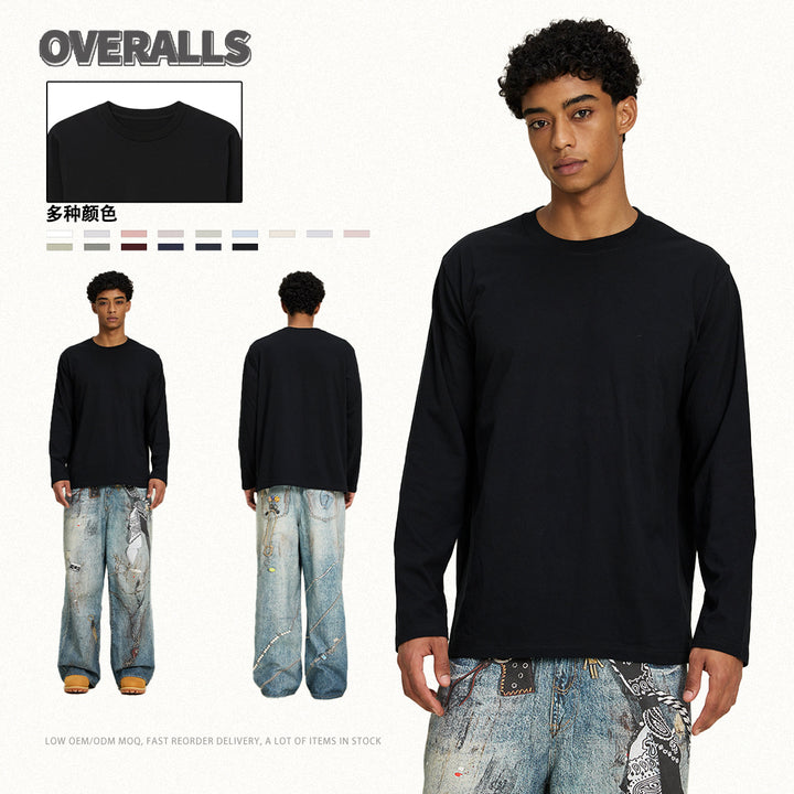 Unisex Langärmeliges Basicshirt aus Bio-Baumwolljersey mit Rundhalsausschnitt Echo Archiv