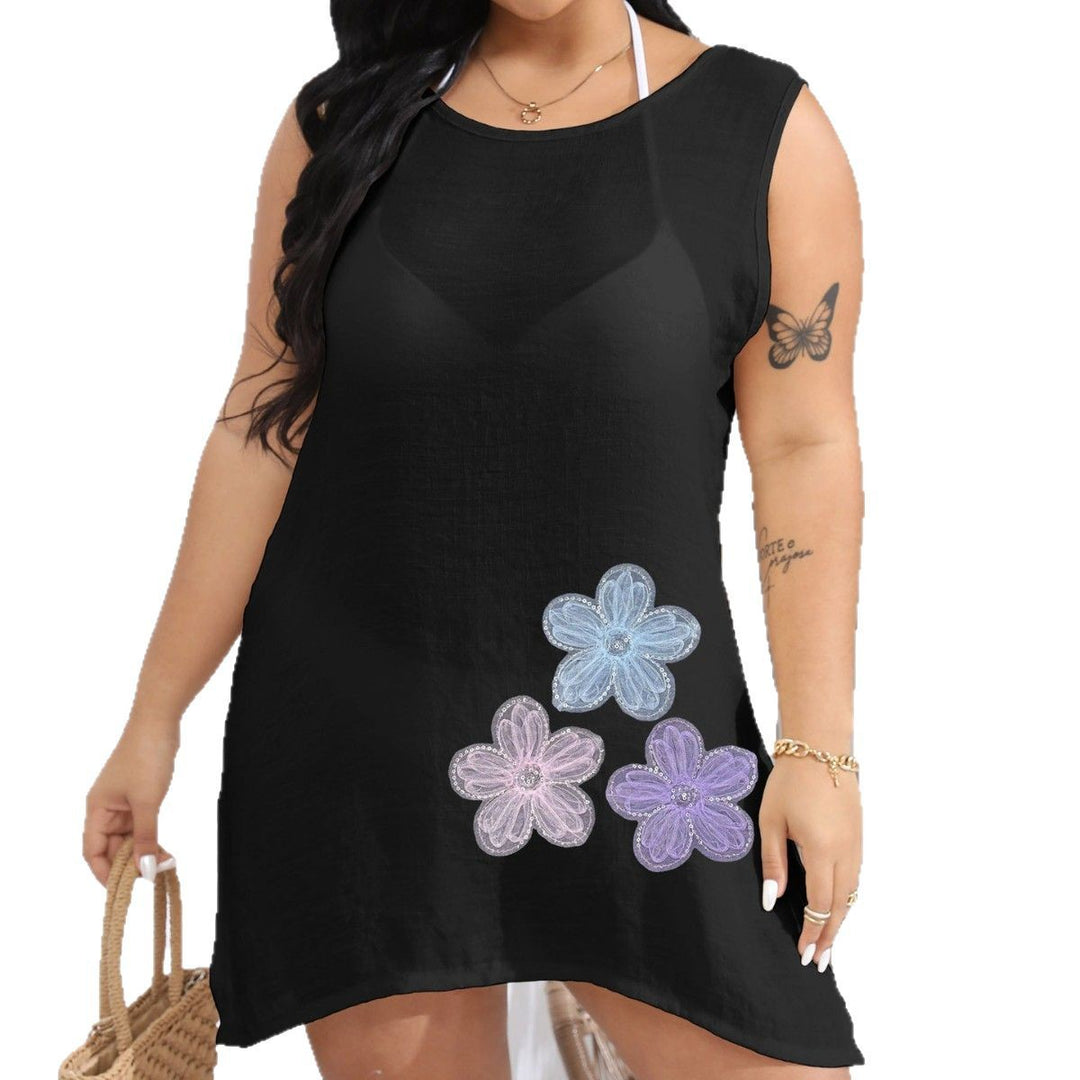 Damen Strandkleid mit exklusiven Blumenstickereien Echo Archiv