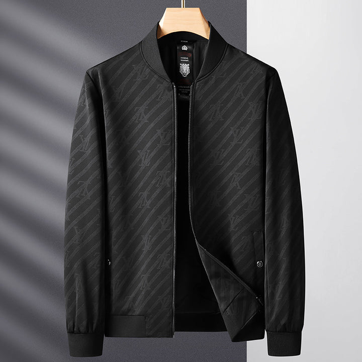 Herren Leichte Bomberjacke im Jacquard‑Monogramm mit Reißverschluss und Rippbündchen Echo Archiv