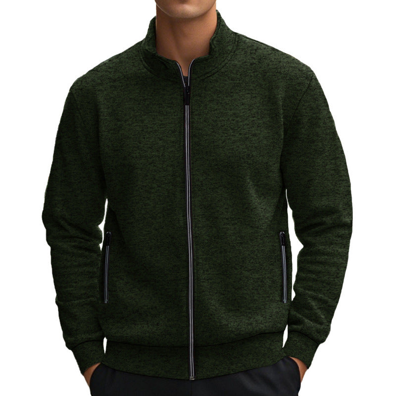 Herren Sweatjacke mit hohem Kragen und praktischen Reißverschlusstaschen Echoarchiv