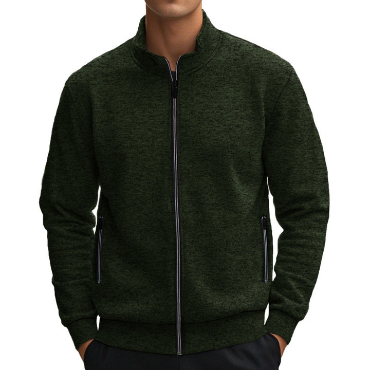 Herren Sweatjacke mit hohem Kragen und praktischen Reißverschlusstaschen Echoarchiv