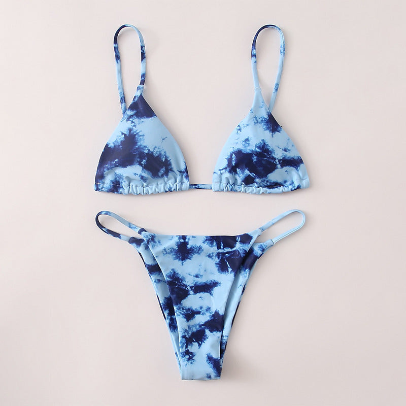 Damen Triangel-Bikini mit verstellbaren Trägern und Raffungen Echo Archiv