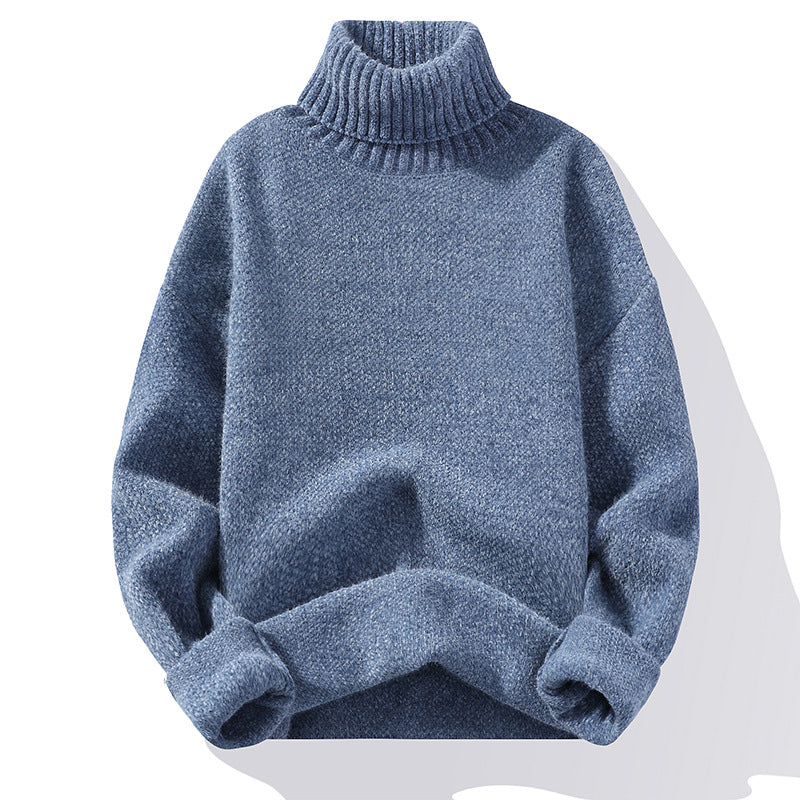 Herren Rollkragenpullover aus Bouclé-Feinstrick mit gerippten Bündchen Echo Archiv