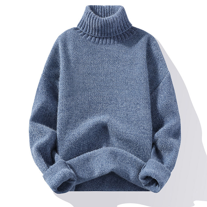 Herren Rollkragenpullover aus Bouclé-Feinstrick mit gerippten Bündchen Echo Archiv