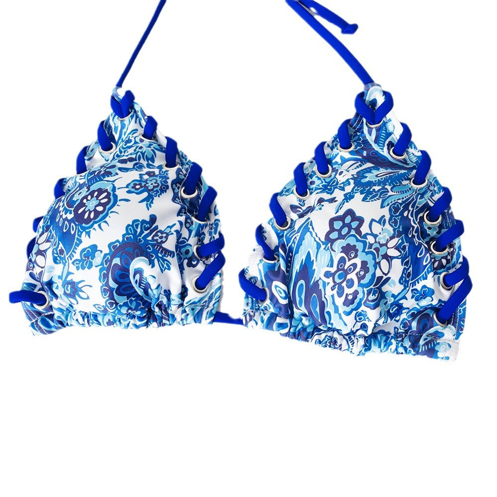 Damen Triangel-Bikini mit verspieltem Schnürdesign Echo Archiv