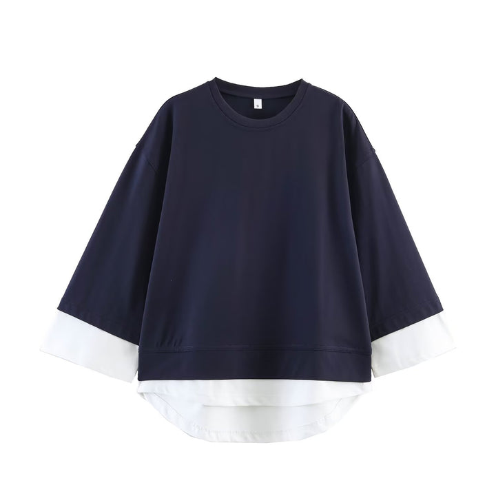 Damen Loungewear-Set aus weichem Jersey mit überlappendem Layer-Top und elastischer Highwaist-Hose Echo Archiv