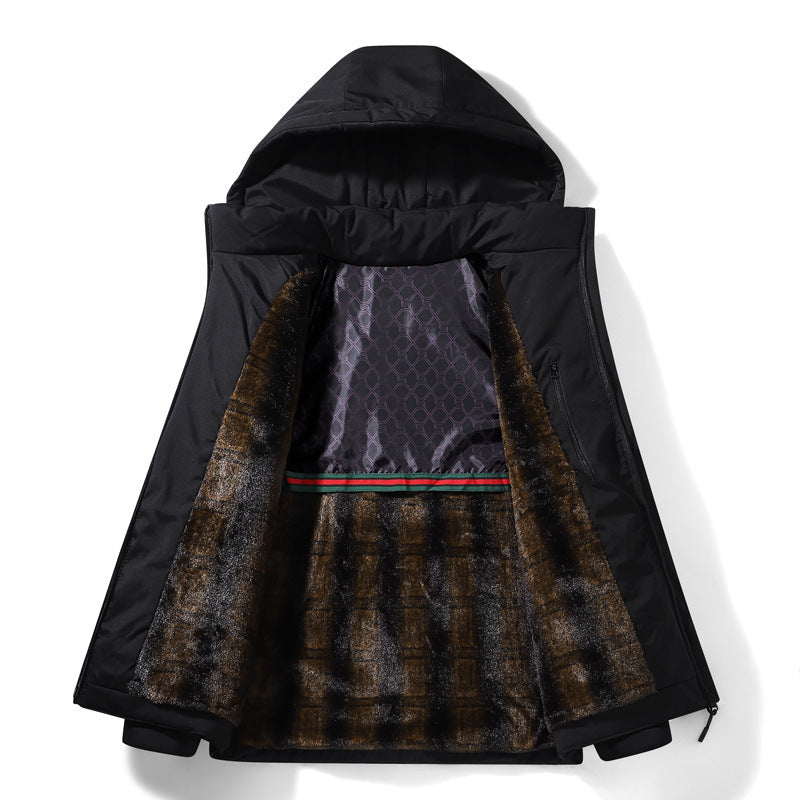Herren Technische Winterjacke mit Kunstfellfutter Echo Archiv