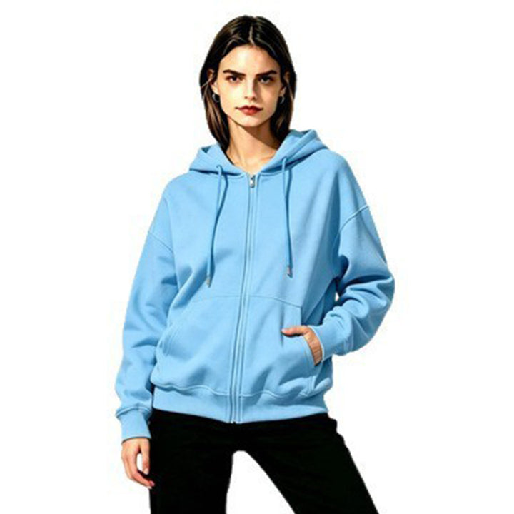 Damen Weicher Kapuzenpullover mit durchgehendem Reißverschluss Echoarchiv