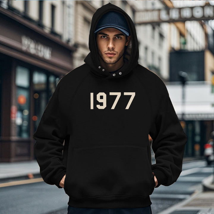 Herren Gemütlicher Kapuzenpullover mit ausgefallenem Design und praktischen Taschen Echoarchiv