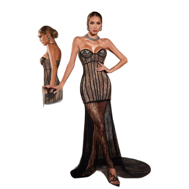 Damen Sexy Spitzenkleid mit figurbetonter Silhouette Echo Archiv