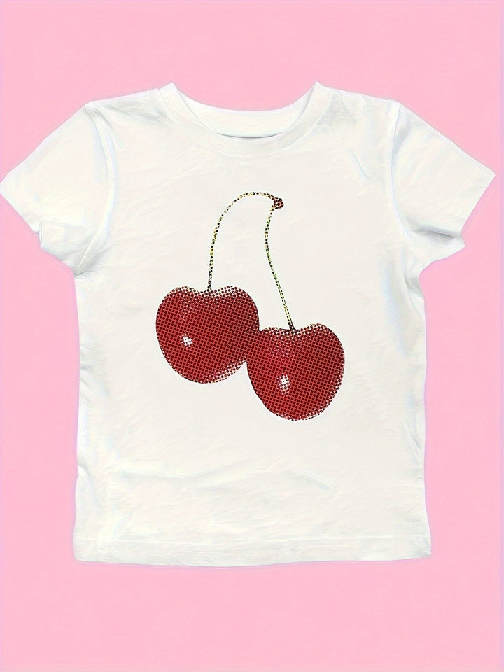 Damen Crop-T-Shirt mit inspirierendem Statementdruck Echo Archiv