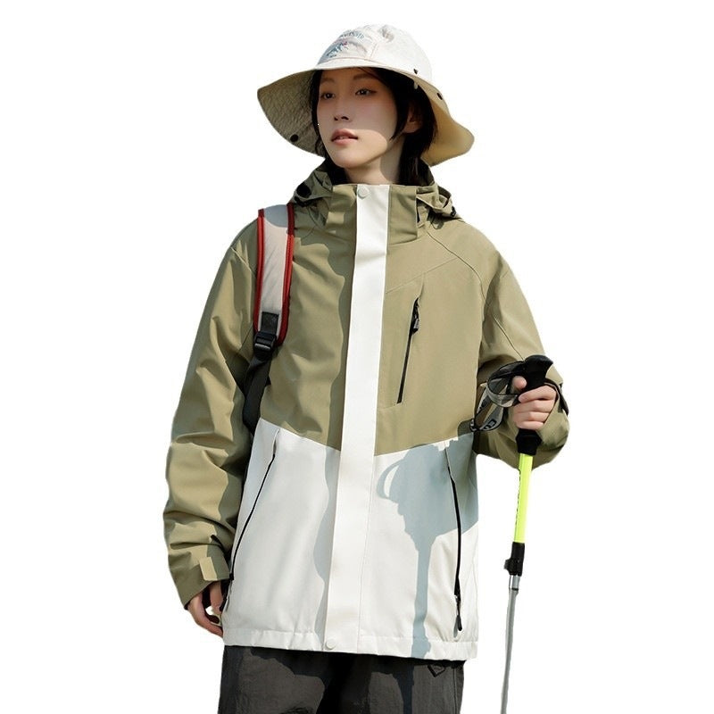 Herren Zweifarbige Wind- und Wasserabweisende Softshelljacke mit Kapuze Echoarchiv