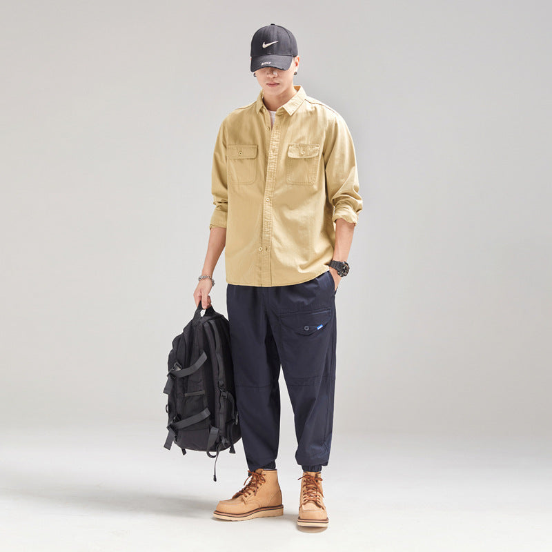 Herren Overshirt aus Baumwoll‑Twill mit Pattentaschen und Relaxed‑Fit Echo Archiv