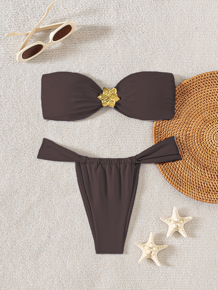 Damen Bandeau-Bikini mit elegantem Verschluss und modischem Design Echo Archiv