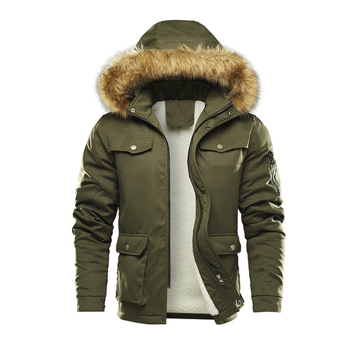 Herren isolierte Winterjacke mit abnehmbarer Kapuze und Futter Echoarchiv