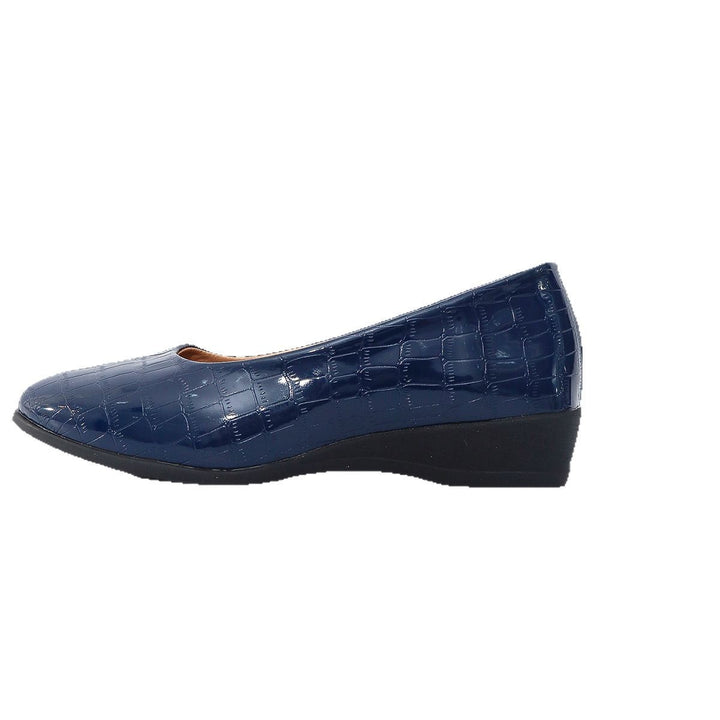Damen  elegante Ballerina mit leichter Keilsohle und Krokoprägung Echo Archiv