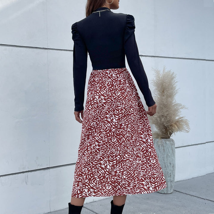 Damen Elegante und verspielte Maxi-Rock mit floralem Muster Echo Archiv