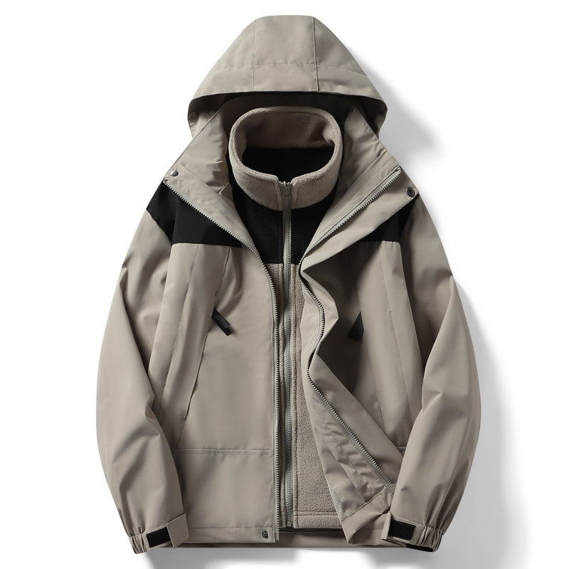 Herren wind- und wasserdichte Multifunktionsjacke mit Fleece-Innenfutter Echoarchiv