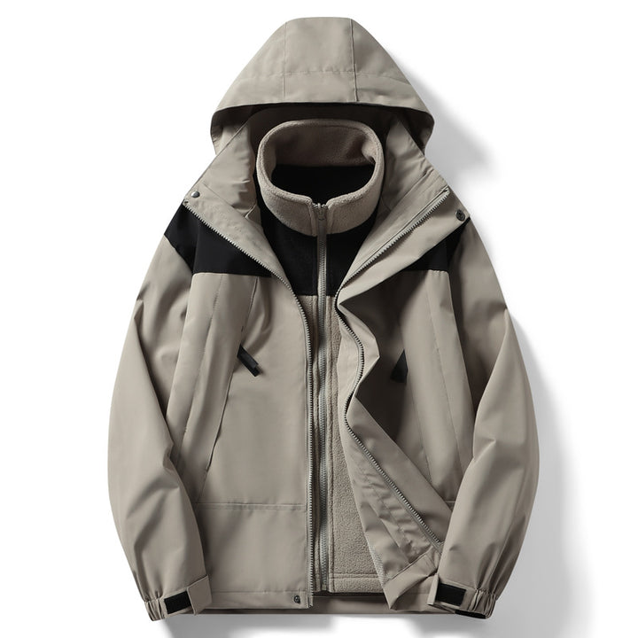 Herren wind- und wasserdichte Multifunktionsjacke mit Fleece-Innenfutter Echoarchiv