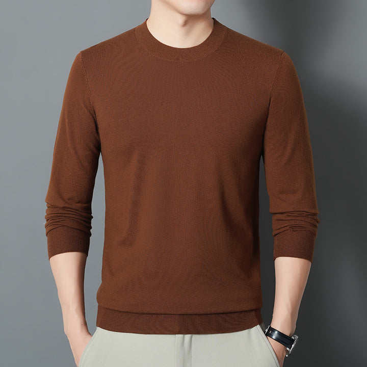 Herren Feiner Rundhalspullover aus Feinstrick mit schmaler Silhouette Echo Archiv