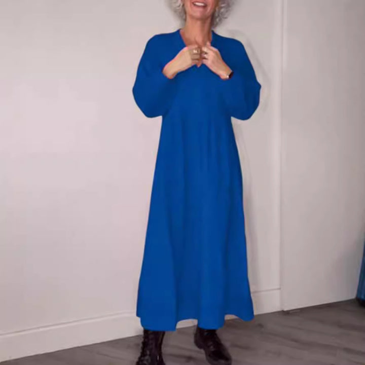 Damen nan knöchellanges Jersey-Kleid mit Empirenaht und Ballonärmeln Echo Archiv