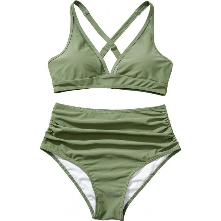 Damen Bikini-Set mit modischem Animalprint und Bicolor-Design Echo Archiv