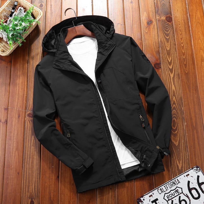 Herren Leichte Outdoorjacke mit Kapuze Echo Archiv