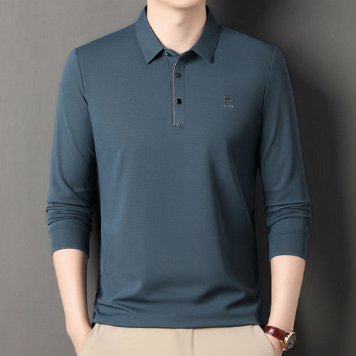 Herren sportliches Langarm Poloshirt mit innovativer Passform und feuchtigkeitsregulierendem Material Echoarchiv