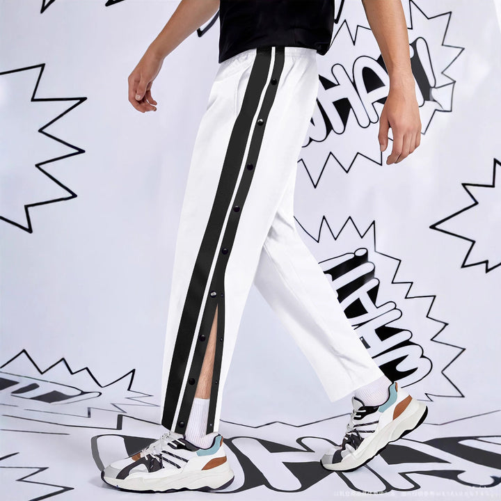 Herren modische Trackpants mit seitlichen Druckknöpfen Echoarchiv