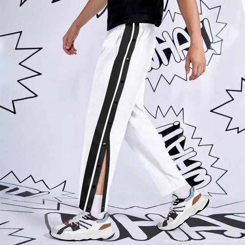 Herren modische Trackpants mit seitlichen Druckknöpfen Echoarchiv