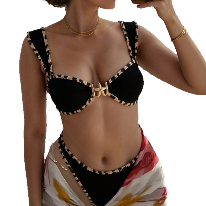 Damen Bikini-Oberteil mit stilvollen Trägern und dekorativem Verschluss Echo Archiv